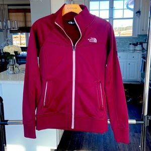Ruby red Womens size small North Face track jacket